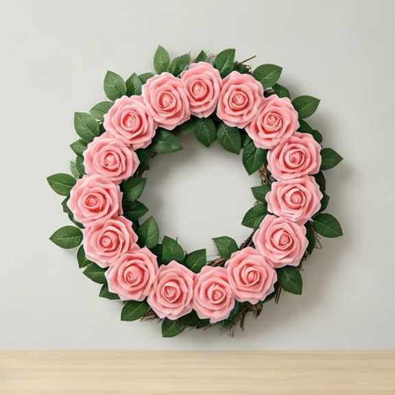 Boxed Foam Roses 25 Pcs Pink for Bridal Shower and Wedding, Artificial Flowers Roses with Stems, Realistic Silk Rose Bouquets for Centerpieces Party Arrangement, Artificial Decor, Red
