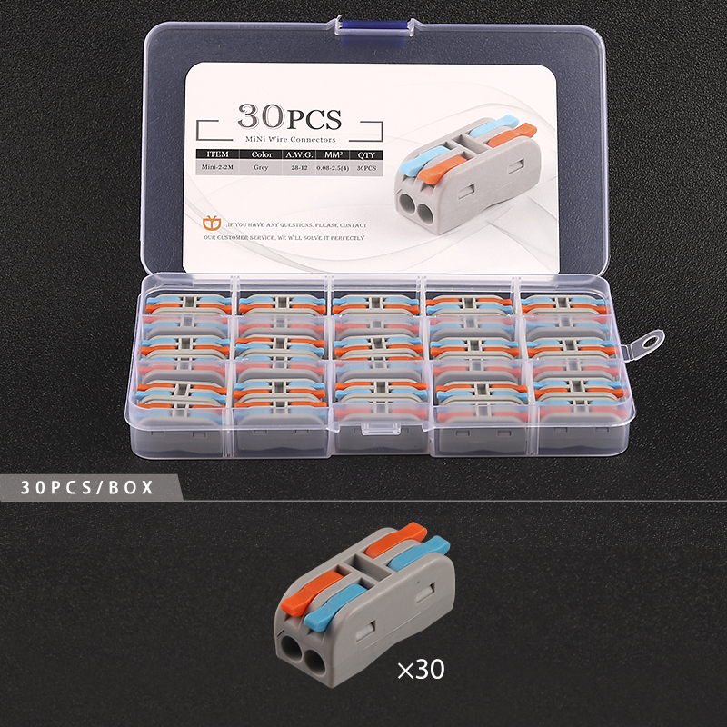 Boxed Mini Conductor Quick PushIn Wire Connector Universal Compact