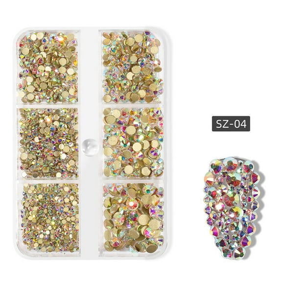 Boxed Nail Art Rhinestone Jewelry Flat Rhinestone Heavenly Light Nail Jewelry