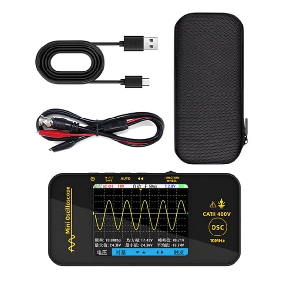 Boxed Oscilloscope Kit for Electronics Hobbyists - 10MHz Digital, 1-Channel, Handheld