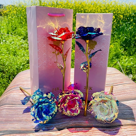 Boxed Phone*1 Clearance! Gold Rose Artificial Forever Flowers for Friend Girl Wife Women Her for Valentine's Day Thanksgiving Mother's Day Birthday Artificial Flowers