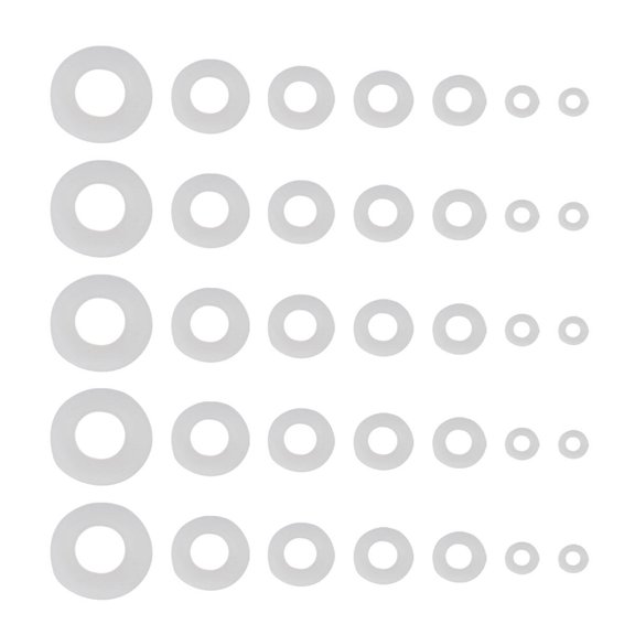 Boxed Washers Spacer Automotive Threaded/bolt Type Connection Gasket Ring White Gaskets Nylon 350 Pcs