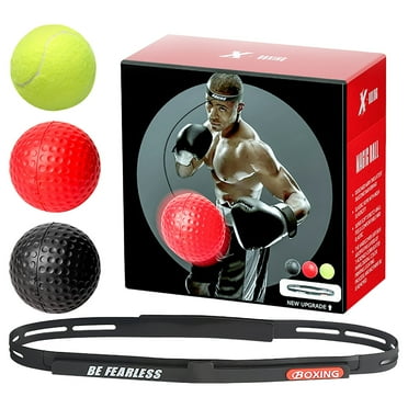 Boxenbollen,Box Bollen Game,Ultimate Reflex Ball Set - 4 React Reflex Ball Plus Adjustable Headband, Great for Reflex, Timing, Accuracy, Focus and Hand Eye Coordination Training for Boxing, MMA