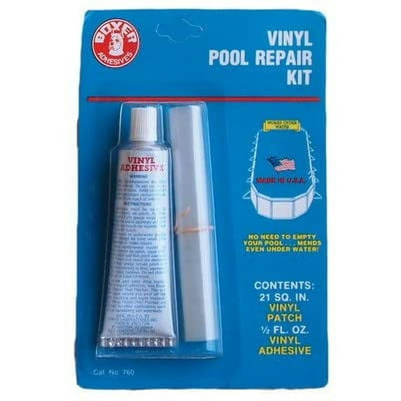 Boxer Adhesives Under Water Vinyl Swimming Pool Repair Kit, 1/2-Ounces