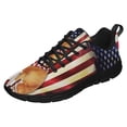 thumbnail image 1 of Boxer American Flag Running Shoes Sneakers Mesh Black Size 6, 1 of 5