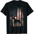 thumbnail image 1 of Boxer American Flag Shirt USA 4th Of July Dog T-shirt Gifts T-Shirt, 1 of 4