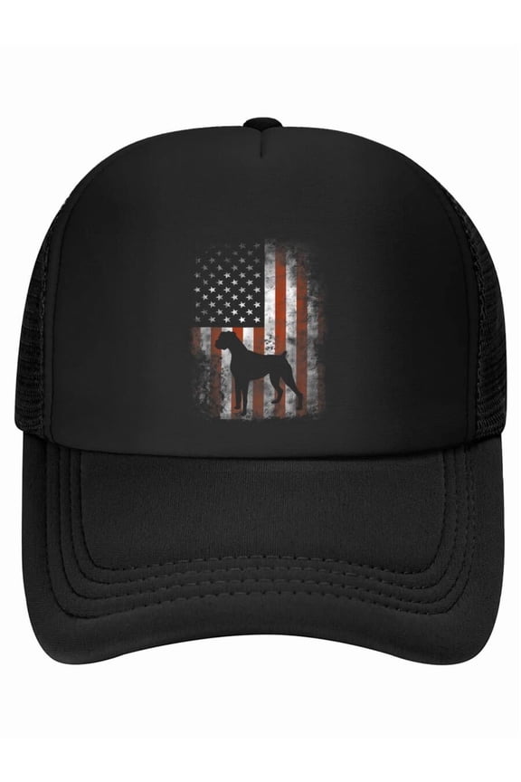 Boxer American Flag USA 4th Of July Dog Baseball Cap Gifts Baseball Cap