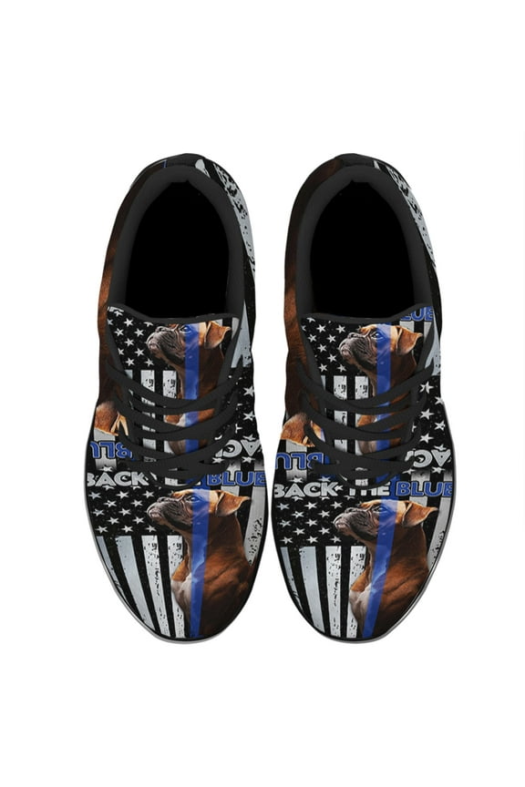 Boxer Back The Blue Shoes Women's Fashion Sneakers Tennis Running Shoes for Men Women Black Size 12