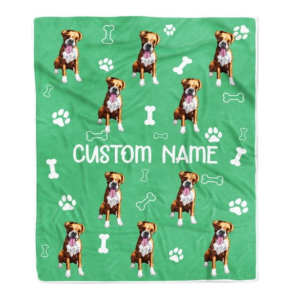 Boxer Blanket for Dog Mother Mom Dog Father Dad Dog Lover for Women Men Boy Girl Birthday Bed Fleece Blanket, 30x40in Fleece Blanket