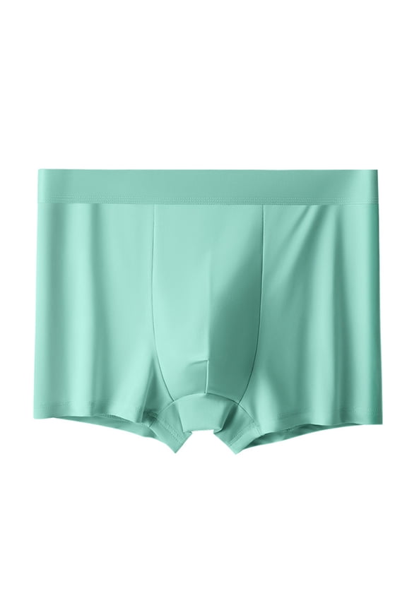 Boxer Briefs,Ice Silk Men's Boxer Underwear,Soft Comfortable Breathable Thin Ice Silk Cooling Men's Underwear Light Green 5XL
