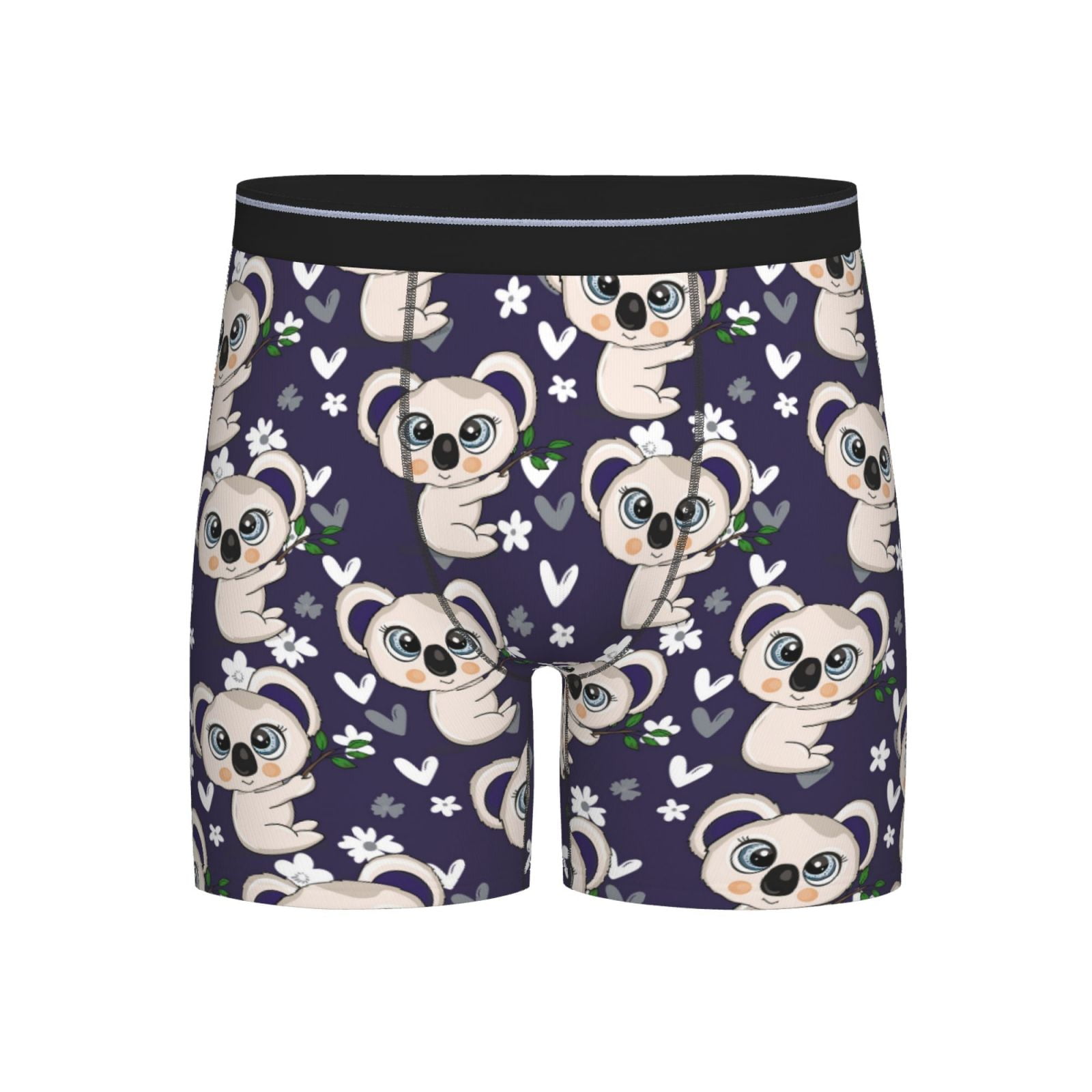 Boxer Briefs Long Boxer Briefs for Men, Big Eye Koala Dark Blue Soft