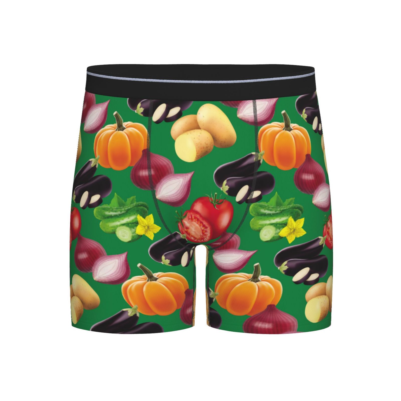 Boxer Briefs Long Boxer Briefs for Men, Onion vegetable pumpkin Soft