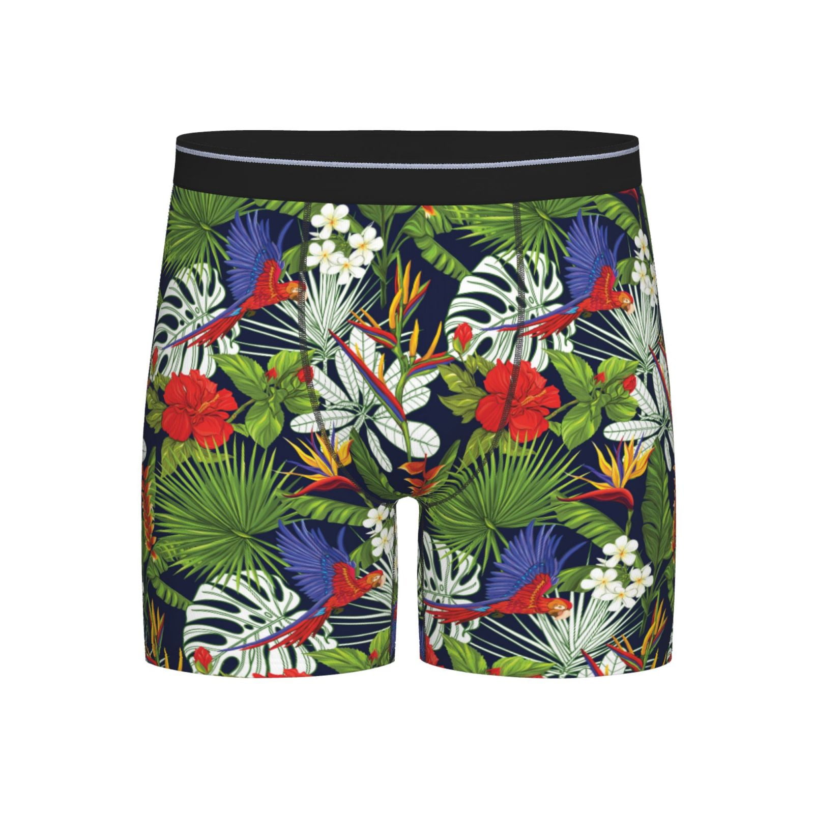 Men's Boxer Briefs With Cute Fox Pattern - Polyester Underwear, Contour Pouch, Size S-XL