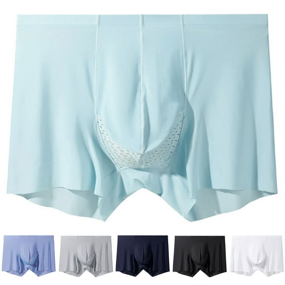 Boxer Briefs for Men Men's Seamless Performance Boxer Briefs - Soft Breathable Polyester with Stretch, All-Day Comfortable for Casual & Daily Wear, Multiple Solid Colors Available, Size L-4XL