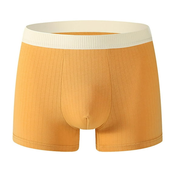 Boxer Briefs for Men Casual Stretchy High Waisted Underwear Breathable Basic Color-Block Comfort Support Slim-Fit Boxers