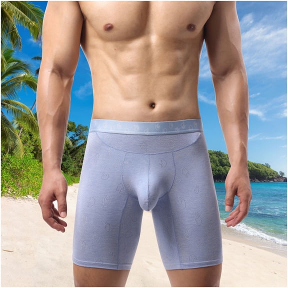 Boxer Briefs for Men Men's Underwear Casual Sports Pants Breathable Loose Long Pants Men's Pants Underwear, Size M-2XL