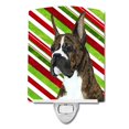 thumbnail image 1 of Boxer Candy Cane Holiday Christmas Ceramic Night Light, 1 of 1
