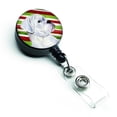 thumbnail image 1 of Boxer Candy Cane Holiday Christmas Retractable Badge Reel, 1 of 1