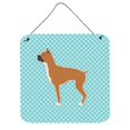 thumbnail image 1 of Boxer Checkerboard Blue Wall or Door Hanging Prints, 1 of 1