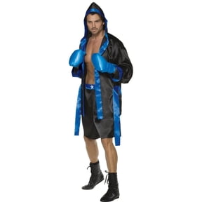 Boxer Costume Adult Black Blue Fever Men Medium Male Fancy Dress Party Book Week Halloween