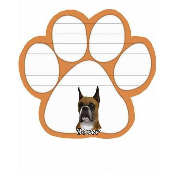 Boxer Cropped Dog Paw Magnetic Note Pad