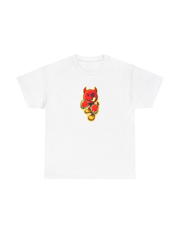 Boxer Devil Boy World Industries Skateboard 2000s Vintage Rare T Shirt Print - White / 5XL