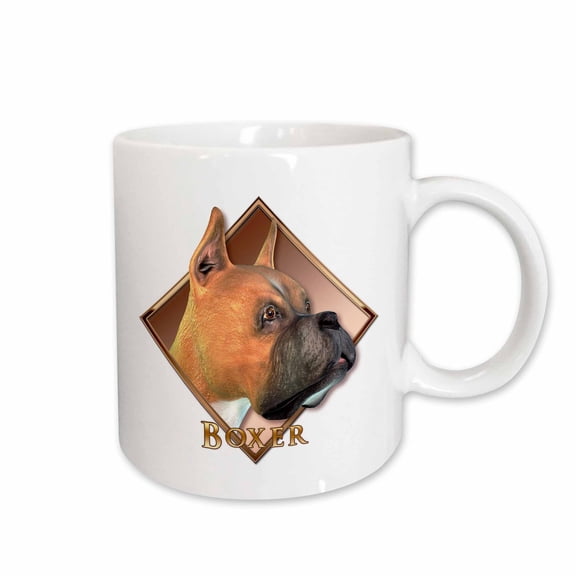 3drose, Boxer Dog, 11oz Mug