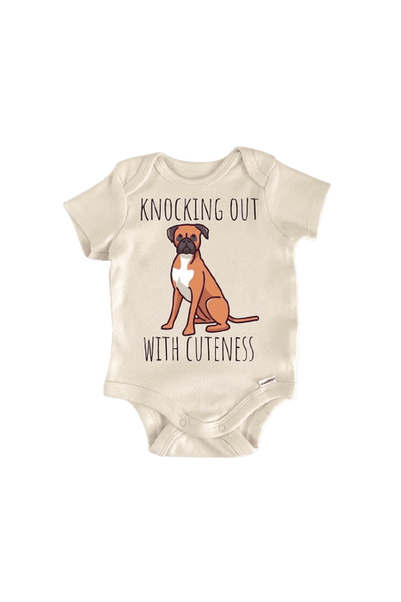 Boxer Dog Animal Newborn Baby Bodysuit