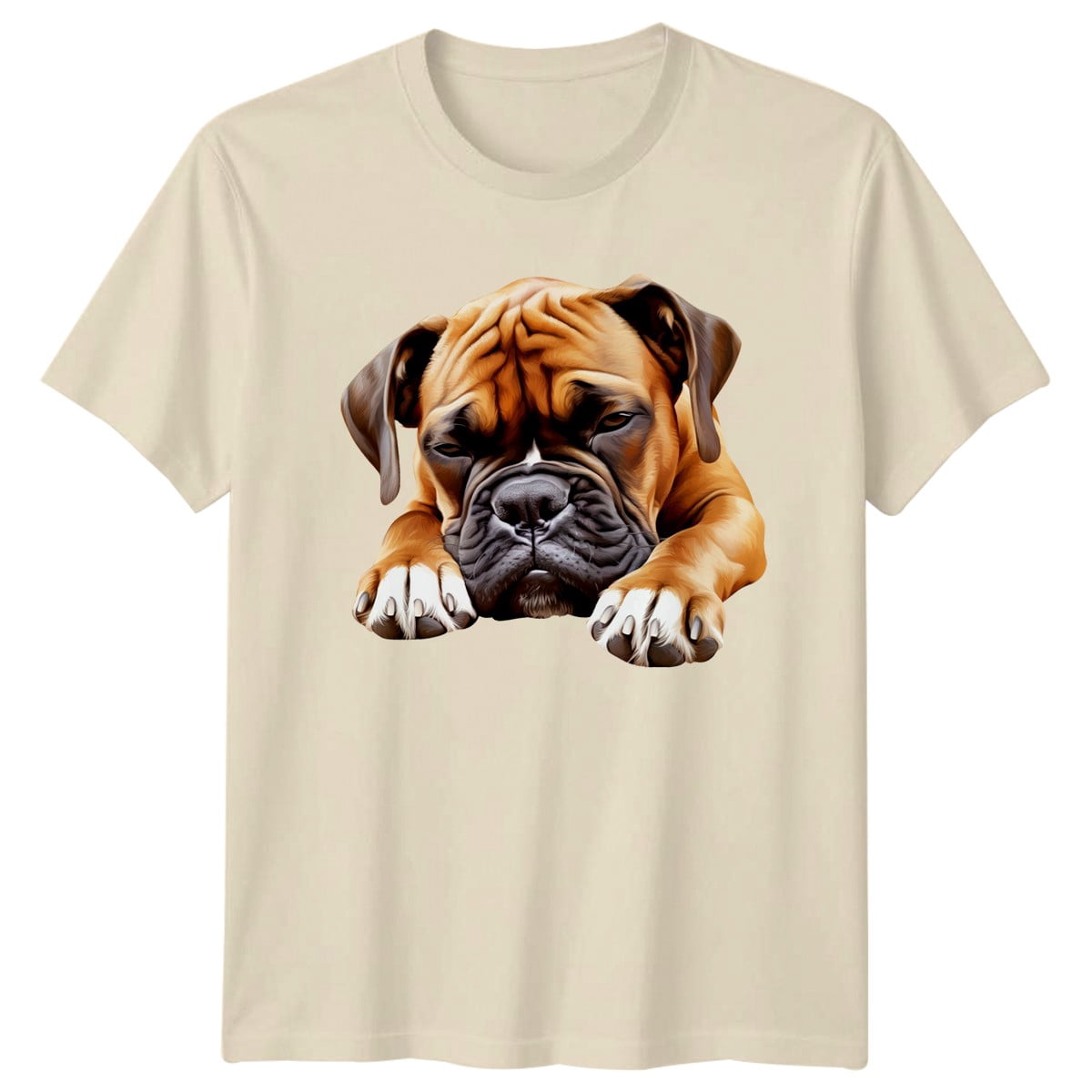 Boxer Dog Animals Mens T Shirt Womens Tee Realistic Canine Graphic boxer-dog-animals-mens-t-shirt-womens-tee-realistic-canine-graphic