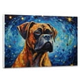 thumbnail image 1 of Boxer Dog Canvas Van Gogh Starry Night Wall Art Gifts Canvas Wall Art Frame Music Artist Customized Canvas Framed Photo Art Work For The Bedroom(Gifts For Dog Lover ), 1 of 6