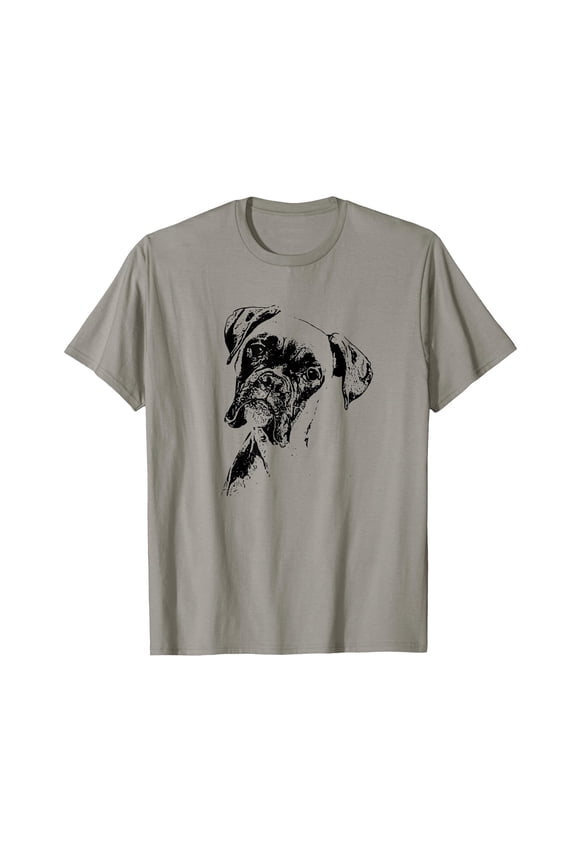 Boxer Dog Face Graphic T-Shirt - Perfect Gift for Dog Lovers