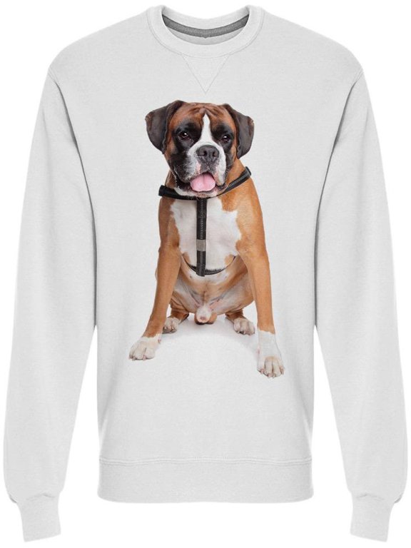 Boxer Dog Looking Sad Sweatshirt Men -Image by Shutterstock, Male Large