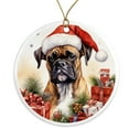 thumbnail image 1 of Boxer Dog Ornament - Pet Ornament for Christmas Tree - 3" Round Ceramic - Printed in USA - Puppy New Dog - Dog Mom - Dog Dad - Pet Owner - Xmas Decoration DOG041, 1 of 5