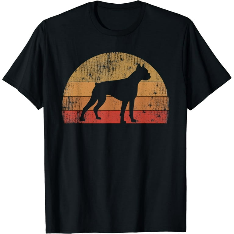 Boxer Dog Shirt Retro Vintage 70s Silhouette Breed Gift Boxer Dog Shirt Retro Vintage 70s Silhouette Breed Gift
