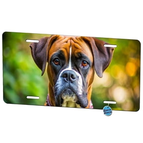 Boxer Dog Photo Metal Novelty License Plate