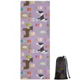 thumbnail image 1 of Boxer Dog Pitbull Terriers Dog and Drinks Hot Yoga Mat Towel Non Slip for Hot Yoga - Quick-Drying Yoga Mat Cover with 4 Corner Pockets with Travel Bag - Hot Yoga Towel Non Slip 74"x26", 1 of 6