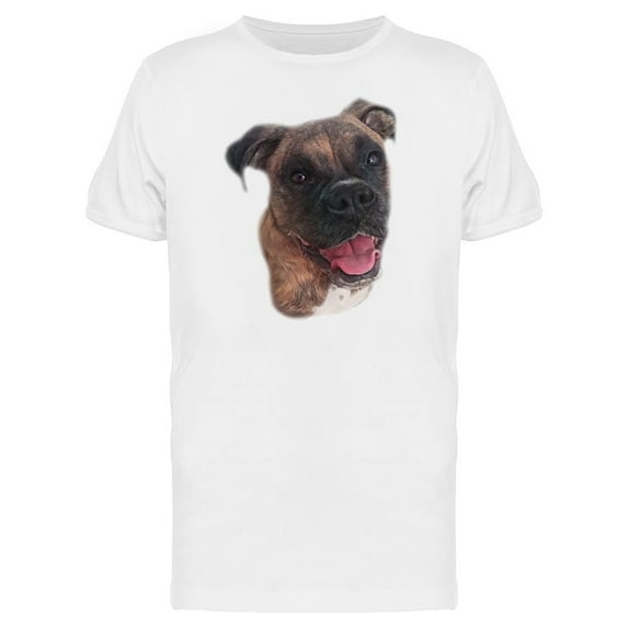 Boxer Dog Realistic Photo T-Shirt Men -Image by Shutterstock, Male 4X-Large