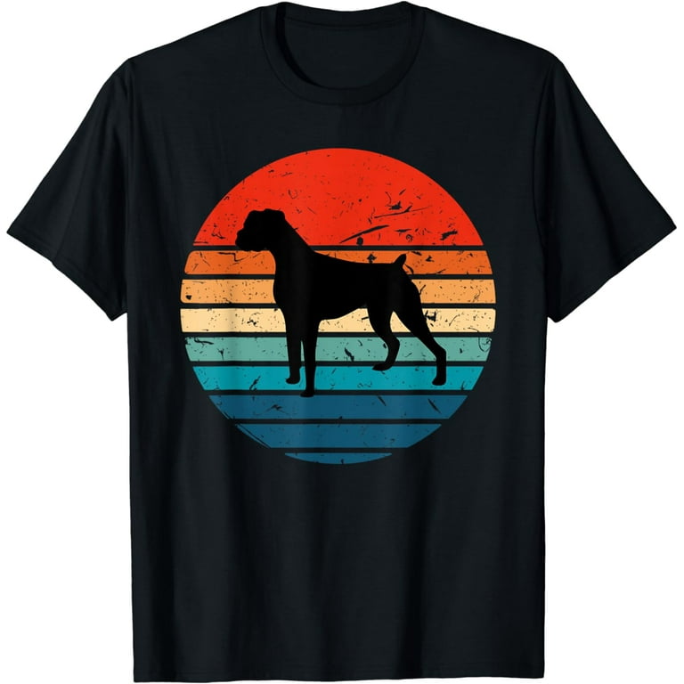 Boxer Dog Shirt Retro Vintage 70s Silhouette Breed Gift Boxer Dog Shirt Retro Vintage 70s Silhouette Breed Gift