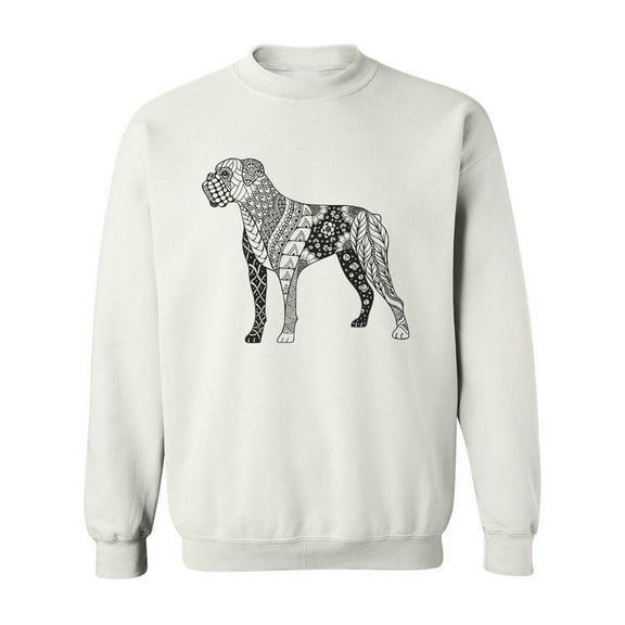 Boxer Dog Sketch Sweatshirt Men -Image by Shutterstock, Male XX-Large