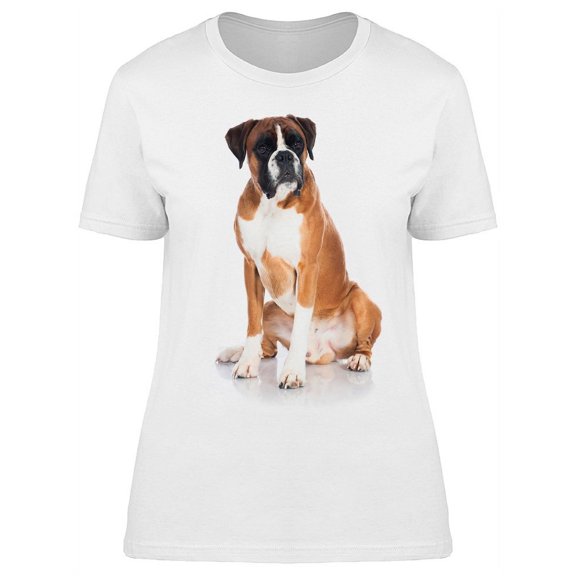 Boxer Dog W/lost Look T-Shirt Women -Image by Shutterstock, Female Medium