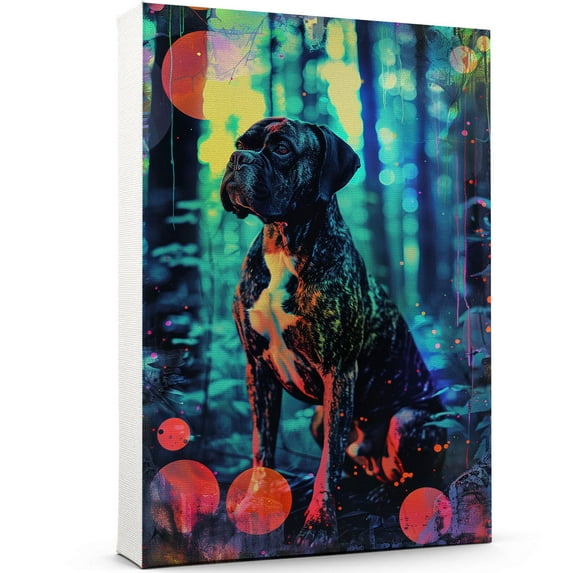 Boxer Dog Watercolor Art Poster - Boxer Dog Canvas Wall Art For Bedroom Decor - Vintage Posters - Gift For Mom