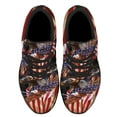 thumbnail image 1 of Boxer Dog Wrapped In Glory American Flag Shoes Women's Fashion Sneakers Tennis Running Shoes for Men Women Black Size 11.5, 1 of 7