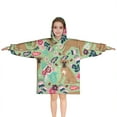 thumbnail image 1 of Boxer Dog and Flower Florals Blanket Hoodies for Kids 6-13YR Oversize Wearable Blanket Hoodies for Boys Girls Teens, 1 of 7