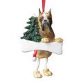 thumbnail image 1 of Boxer, Fawn, Cropped Ornament "Dangling Legs" Hand Painted Easily Personalized, 1 of 1