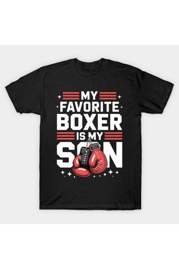 Boxer Fighting Boxing Fathers Day Support Family Funny Artwork Print, H10879 T-Shirt, for Men and Women, Up to Size 5XL
