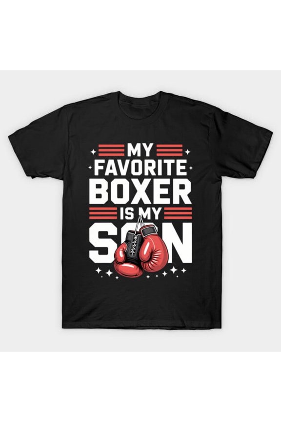 Boxer Fighting Boxing Fathers Day Support Family Funny Artwork Print, H10879 Unisex T-Shirt, Up to 5XL Available