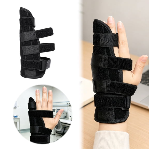 Boxer Finger Splint Brace Adjustable Metacarpal Hand Brace Supports Pinky Ring Middle Metacarpals and Knuckles Right or Left Straightening for Trigger Finger Injury Fracture Broken Tendonitis