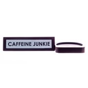 Boxer Gifts Caffeine Junkie Desk Sign - Gag Desk Accessory For Coworkers
