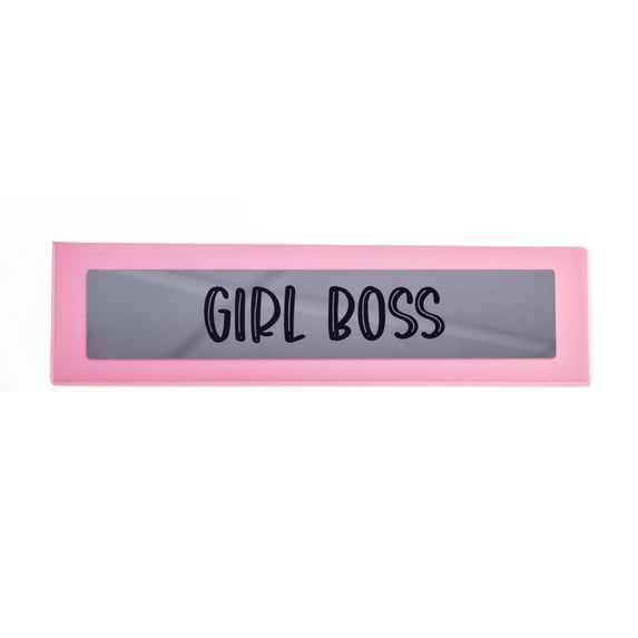 Boxer Gifts Girl Boss Desk Sign - Novelty Desk Accessory For Her