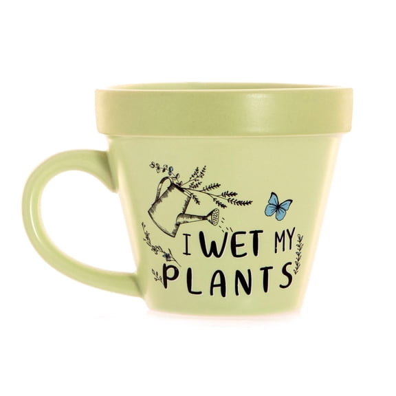 Boxer Gifts 'Wet My Plants' Plant-a-holic Mug | Fun Plant-Pot Shaped Novelty Mug